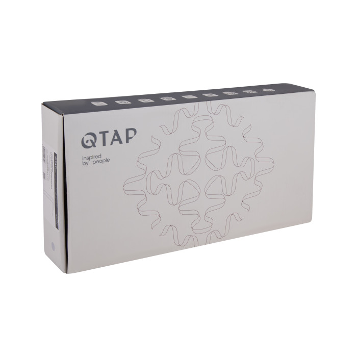 Змішувач для раковини Qtap Gemini високий QTGEM269GMB45680 Gunmetal Black PVD (QTGEM269GMB45680)