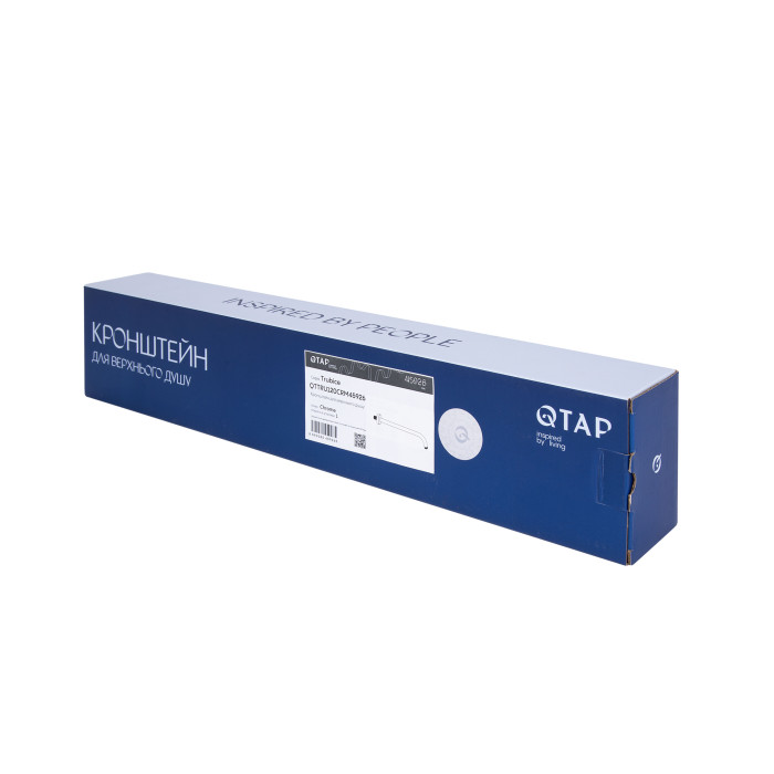 Кронштейн для верхнього душу Qtap Trubice 400 мм округлий QTTRU120CRM45926 Chrome (QTTRU120CRM45926)