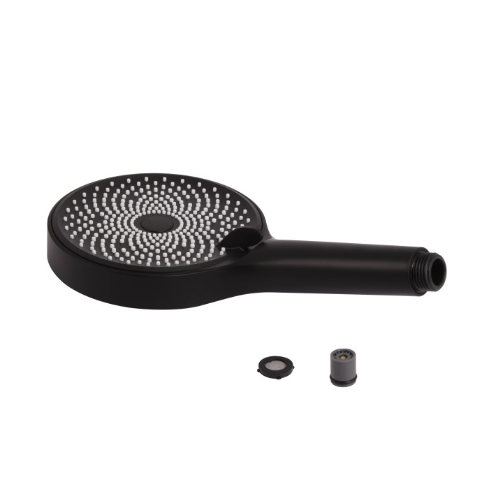 Лійка для ручного душу Qtap Rucni D 130 мм округла QTRUC125BLM45953 Black Matt (QTRUC125BLM45953)