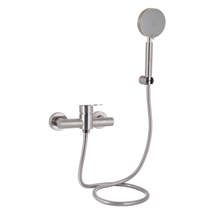 Змішувач для душу Lidz Luna 010 (з душовим гарнітуром) (k35) LDLUN010NKS46095 Nickel (LDLUN010NKS46095)