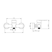 Змішувач для душу Lidz Luna 010 (з душовим гарнітуром) (k35) LDLUN010NKS46095 Nickel (LDLUN010NKS46095)
