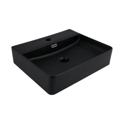 Раковина Qtap Nando LT 500х420х130 Matt black QT12116146AMB (QT12116146AMB)
