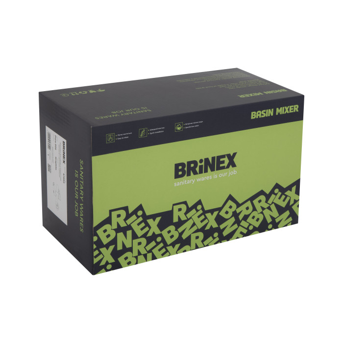Змішувач для ванни Brinex Pure 006 з поворотним виливом (з душовим гарнітуром) Graphite BRIPUR006GRP (BRIPUR006GRP)