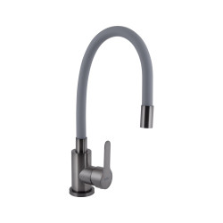 Змішувач для кухні Brinex Pure 015F3 з гнучким виливом   Graphite/Grey BRIPUR015F3GRG (BRIPUR015F3GRG)