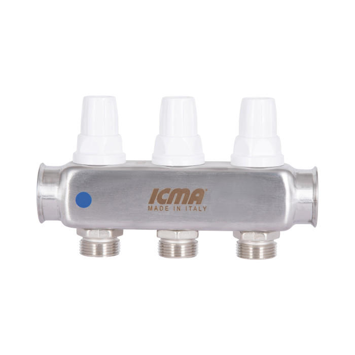 Колектор з витратомірами (нерж.) 1"х3 Icma № К073 (87K073179PH32QU)