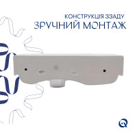 Комплект Qtap Tern: Раковина підвісна прамокутна ліва 450х250х158 мм White + Донний клапан PU02O (QT17115117LWN47327)