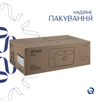 Комплект Qtap Tern: Раковина підвісна прамокутна ліва 450х250х158 мм White + Донний клапан PU02O (QT17115117LWN47327)