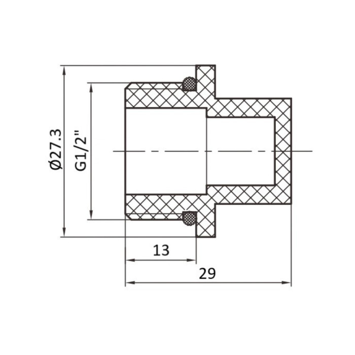 Заглушка PPR Thermo Alliance з різьбою 20х1/2" ЗР (DSD101)
