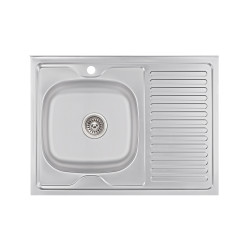 Кухонна мийка Brinex 6080-L 0,6 мм Satin (BRIN6080LSAT06) (BRIN6080LSAT06)