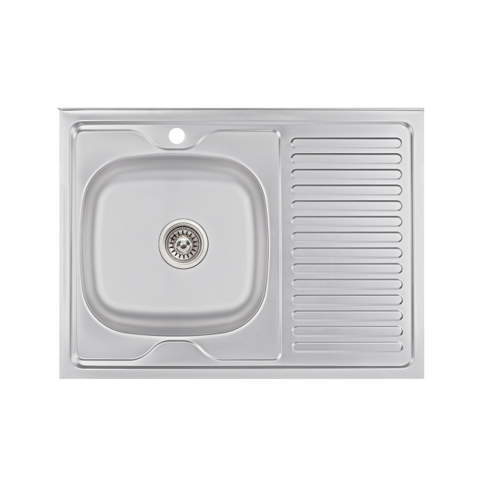 Кухонна мийка Brinex 6080-L 0,6 мм Satin (BRIN6080LSAT06) (BRIN6080LSAT06)