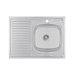 Кухонна мийка Brinex 6080-R 0,6 мм Satin (BRIN6080RSAT06) (BRIN6080RSAT06)
