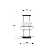 Перехідник обтискний SD Plus 16х16 SD152W1616 (SD152W1616)