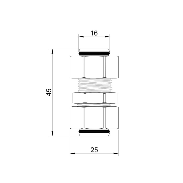 Перехідник обтискний SD Plus 16х16 SD152W1616 (SD152W1616)