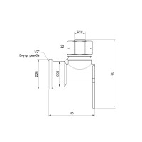 Кут обтискний SD Plus настінний 16х1/2" ВР SD162W1615 (SD162W1615)