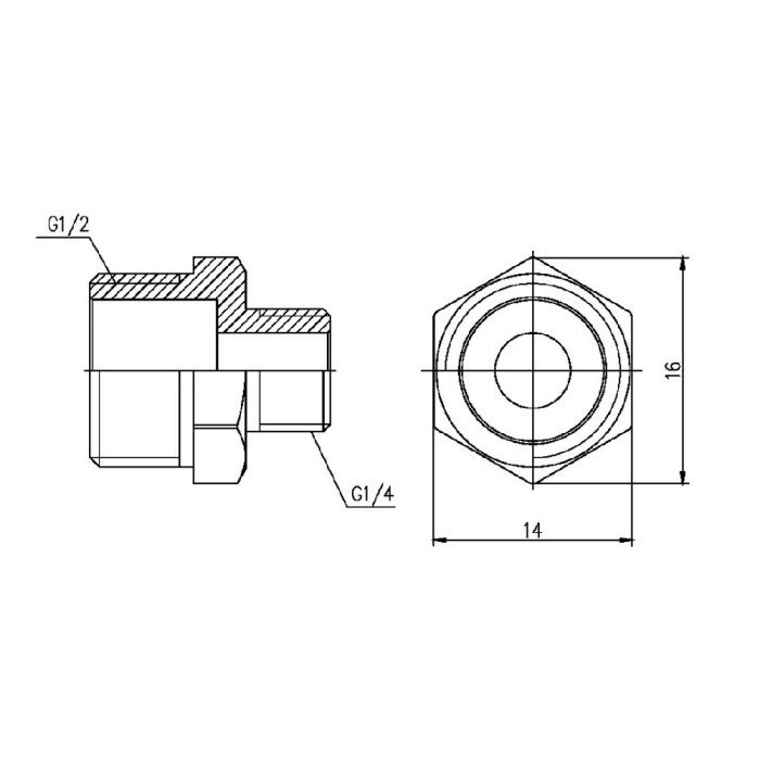 Ніпель редукційний SD Forte 1/2"х1/4" SF359156 (SF359156)
