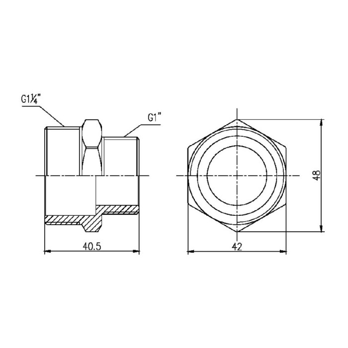 Ніпель редукційний SD Forte 1" 1/4х1" SF3593225 (SF3593225)