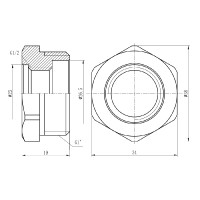 Футорка SD Forte 1"х1/2" ЗВ SF3742515 (SF3742515)