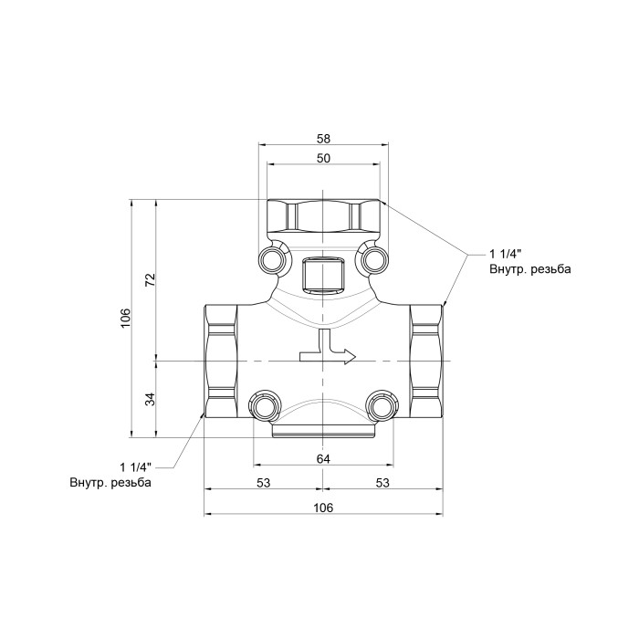 Антиконденсационный клапан Icma 1" 1/4 60°C №133 (90133AG0560)