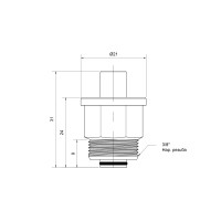Клапан для повітровідвідника Icma 3/8" №710 (82710AC05)