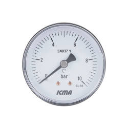 Манометр Icma 1/4" 0-10 бар, заднє підключення №243 (91243AB10)