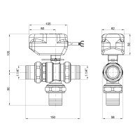 Кран кульовий зонний Icma 1" 1/4 №343 (82343AG0553)