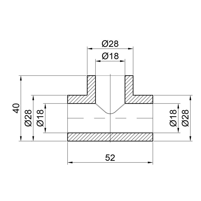 Тройник PPR Thermo Alliance 20 (DSC001)