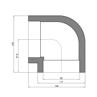 Кутик PPR Thermo Alliance 90, 90° (DSE008)