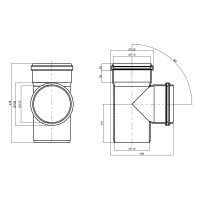 Трійник PPR каналізаційний TA Sewage 110, 90° (TASTRPP90110)