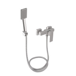Змішувач для душу Lidz Kubis 010 (з душовим гарнітуром) (k35) LDKUB010NKS28535 Nickel (LDKUB010NKS28535)