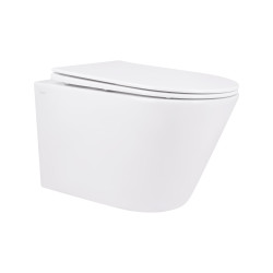 Унітаз підвісний Qtap Swan безобідковий з сідінням Soft-close QT16335178W (QT16335178W)