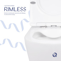 Унітаз підвісний Qtap Swan безобідковий з сідінням Soft-close QT16335178W (QT16335178W)