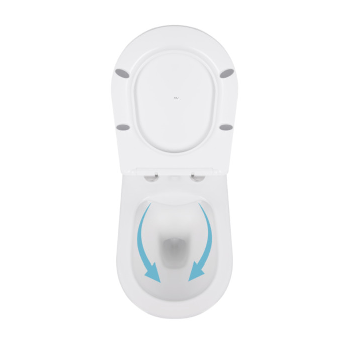 Унітаз підвісний Qtap Swan безобідковий з сідінням Soft-close QT16335178W (QT16335178W)