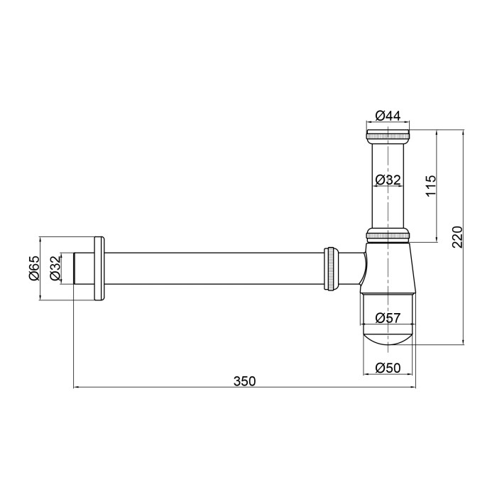 Сифон Lidz Tani 02 LDTAN02CRM32528 Chrome (LDTAN02CRM32528)