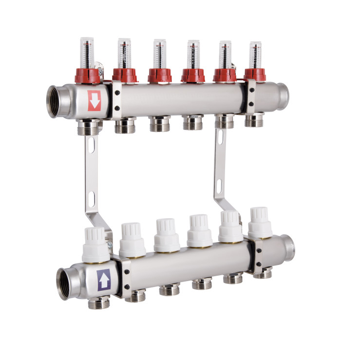 Колектор з витратомірами SD Plus 1" 6 виходів SD0046 (SD0046)