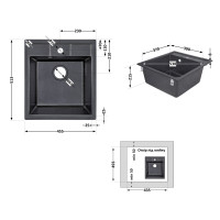 Кухонна мийка Lidz 460х515/200 BLM-14 (LIDZBLM14460515200) (LIDZBLM14460515200)