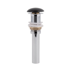 Донний клапан для раковини Qtap PU03 225х70х70 Matt black (QT066PU03MB)