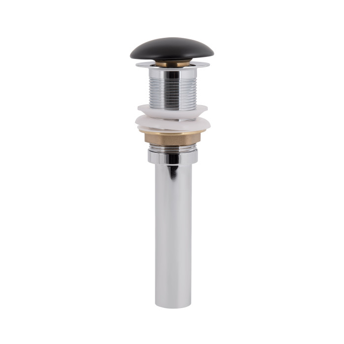 Донний клапан для раковини Qtap PU03 225х70х70 Matt black (QT066PU03MB)