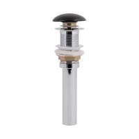 Донний клапан для раковини Qtap PU03 225х70х70 Matt black (QT066PU03MB)