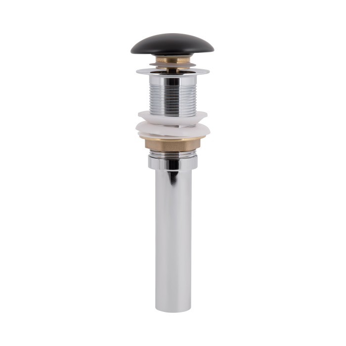 Донний клапан для раковини Qtap PU03 225х70х70 Matt black (QT066PU03MB)