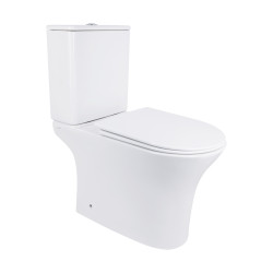 Унітаз-компакт Qtap Presto безобідковий з сідінням Soft-close QT24221217AW (QT24221217AW)