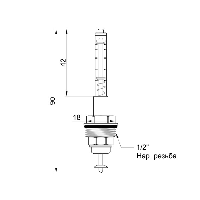 Витратомір Icma Gruppo Vitone 3/4" для колектора №168 (CG1168AE06)