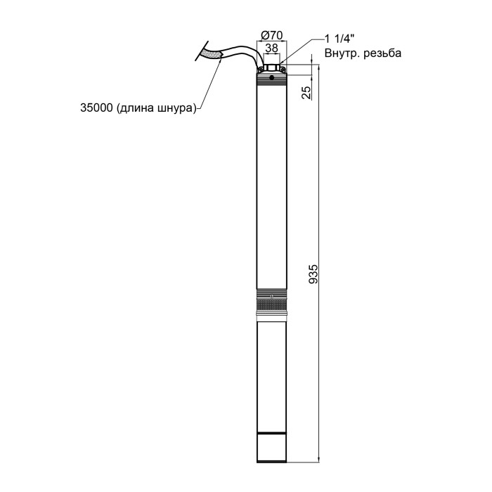 Насос заглибний відцентровий Thermo Alliance 3SSM2-15 0,37 кВт (TA3SSM215037)