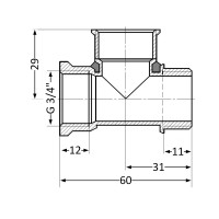 Трійник SD Plus 3/4" ВВЗ SD41320 (SD41320)