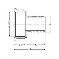 Штуцер SD Plus 6х1/2" ВР SD426156 (SD426156)