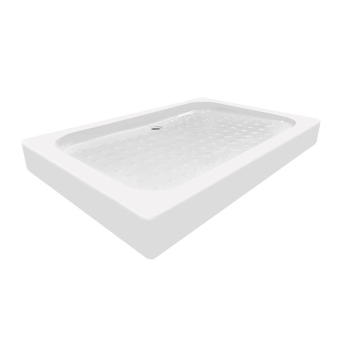 Душовий піддон KAPIELKA ST120x80х14 низький, прямокутний, діаметр зливу 52 мм Lidz (LKAST1208014)