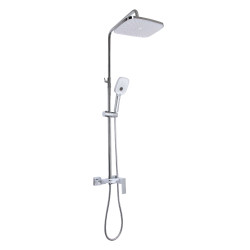 Душова система універсальна Qtap Gemini на три споживача (з виливом) QTGEM111CRW45687 Chrome/White (QTGEM111CRW45687)