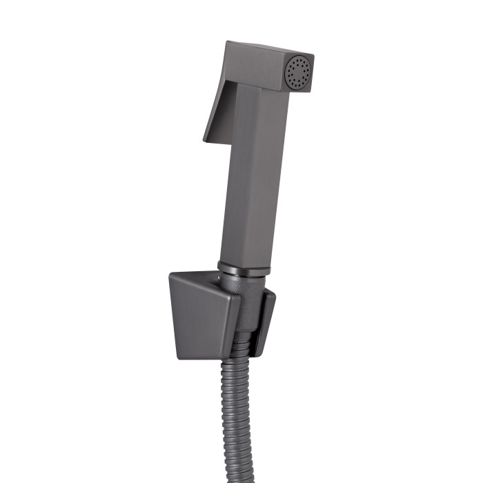 Змішувач для раковини Qtap Gemini (з гігієнічним душем) QTGEM272GMB45692 Gunmetal Black PVD (QTGEM272GMB45692)