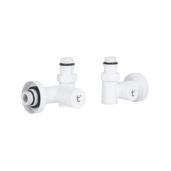 Комплект кранів Thermo Alliance Standart 1/2" бiлий, для рушникосушарки кутовий SF395W15HEW (SF395W15HEW)