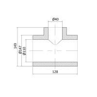 Тройник PPR Blue Ocean 110х40х110 редукционный (BORTXX1140XXX)