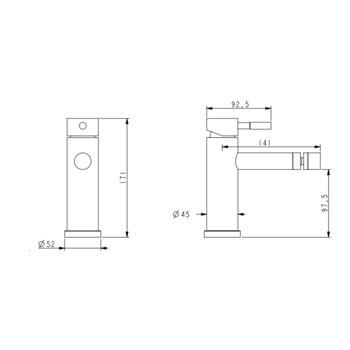 Змішувач для біде Lidz Aria 001AF (k35) LDARI001AFNKS46096 Nickel (LDARI001AFNKS46096)